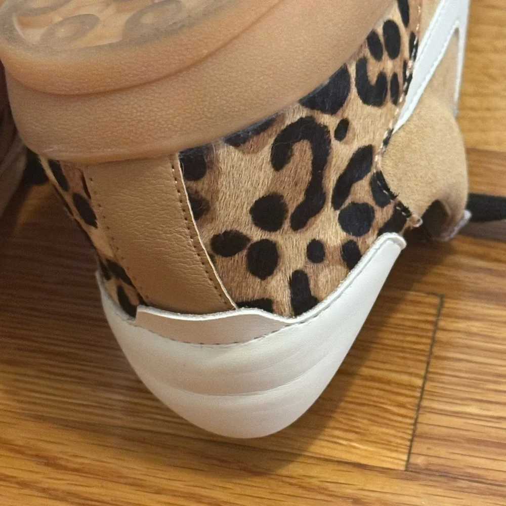MI.IM Destiny Leopard Print Sneakers Animal 9 Shoes Casual Brown‎ Black Leather